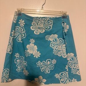 White Stag Teal Floral Skort